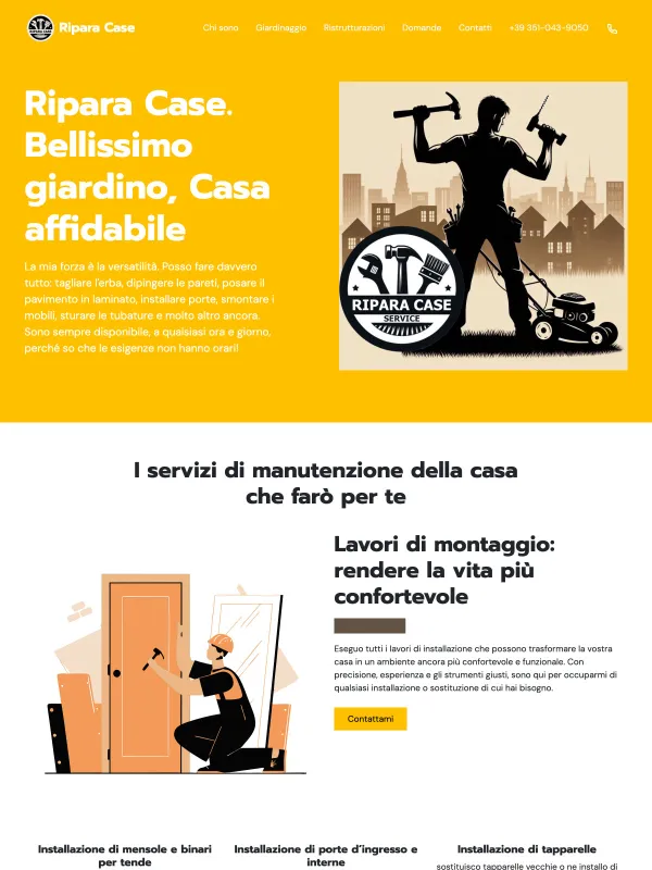 Progetto sito aziendale per tuttofare – architettura per-servizio e SEO locale