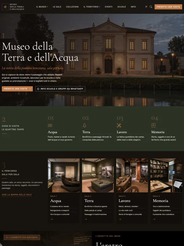 Sito di presentazione pronto per museo locale