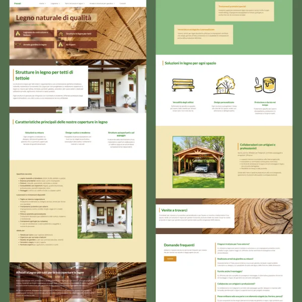 Noleggio sito web per un legname