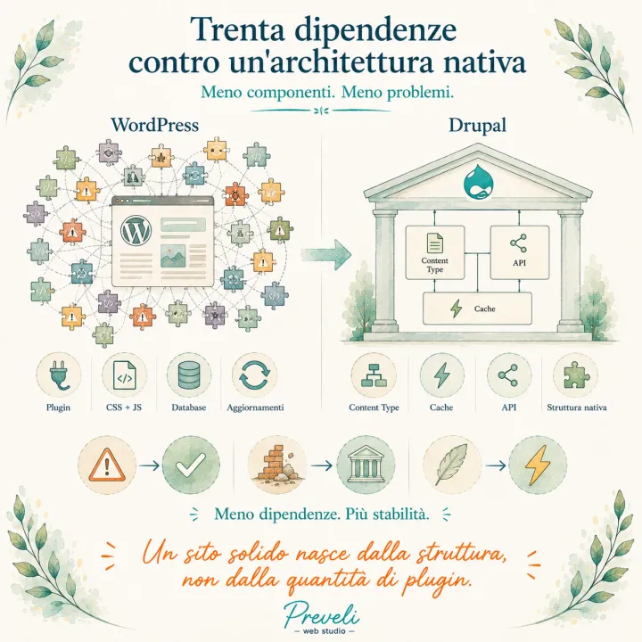 Trenta dipendenze contro un'architettura nativa
