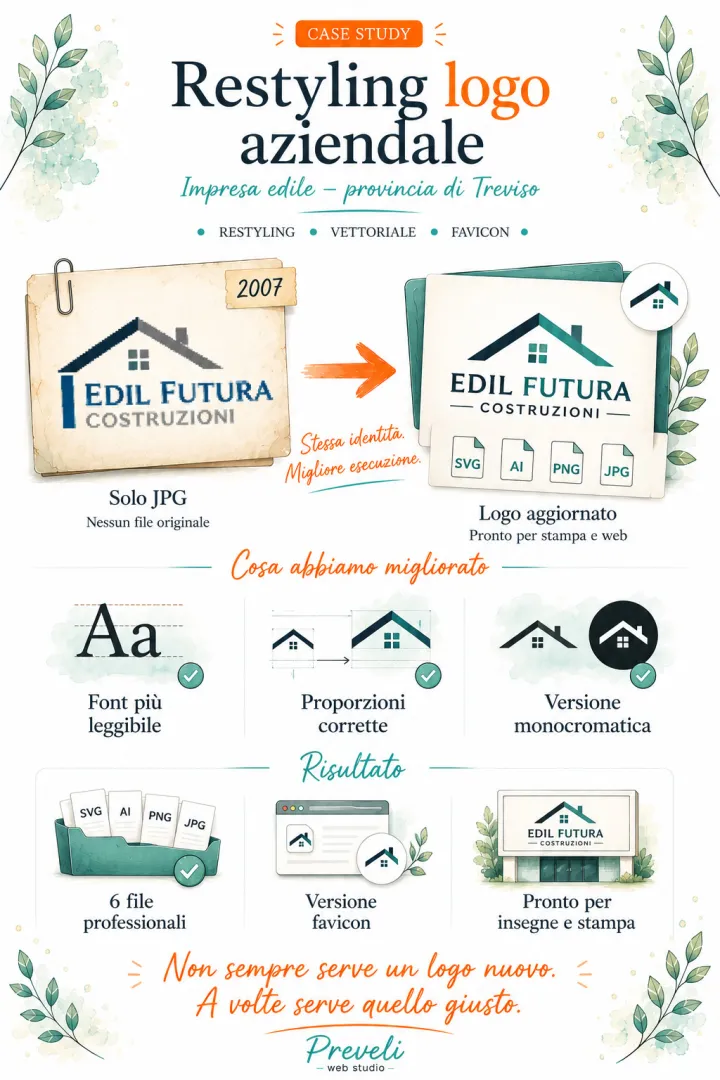 Un esempio concreto: restyling logo per un'impresa edile in provincia di Treviso