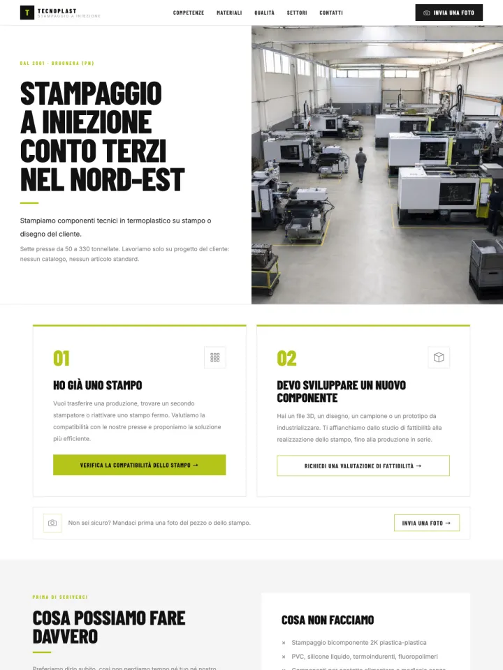 Come progettiamo il sito di uno stampatore conto terzi: configurazione dimostrativa