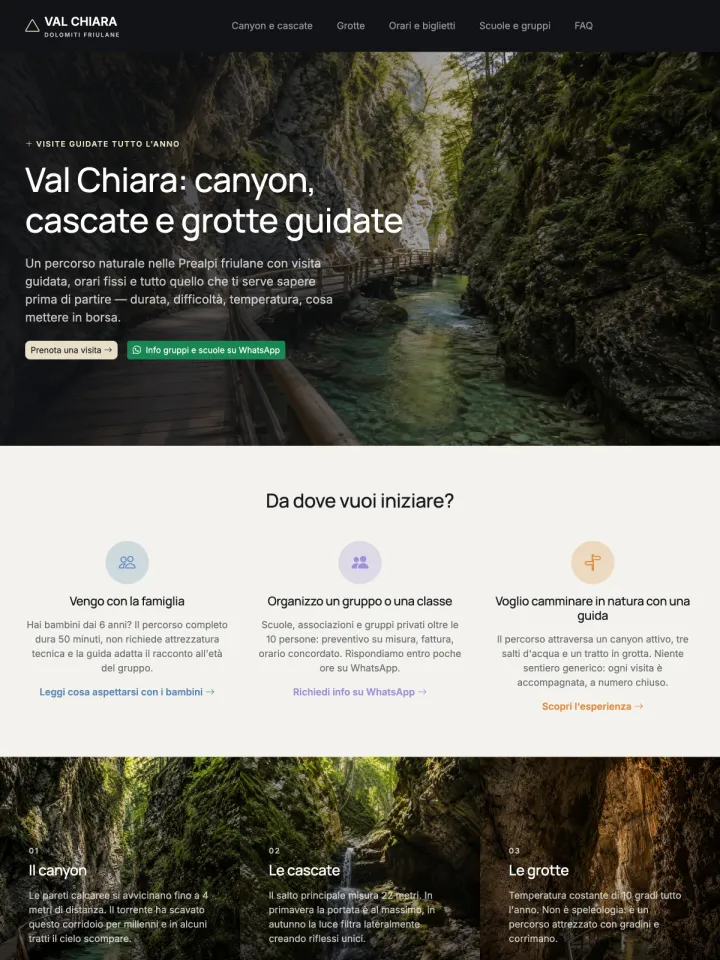 Grotte e percorsi naturalistici: le domande che arrivano ogni giorno