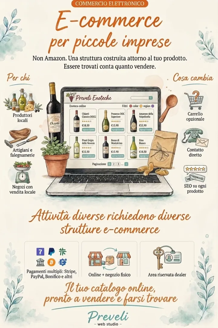 Realizzazione e-commerce: cos'è davvero per una piccola impresa