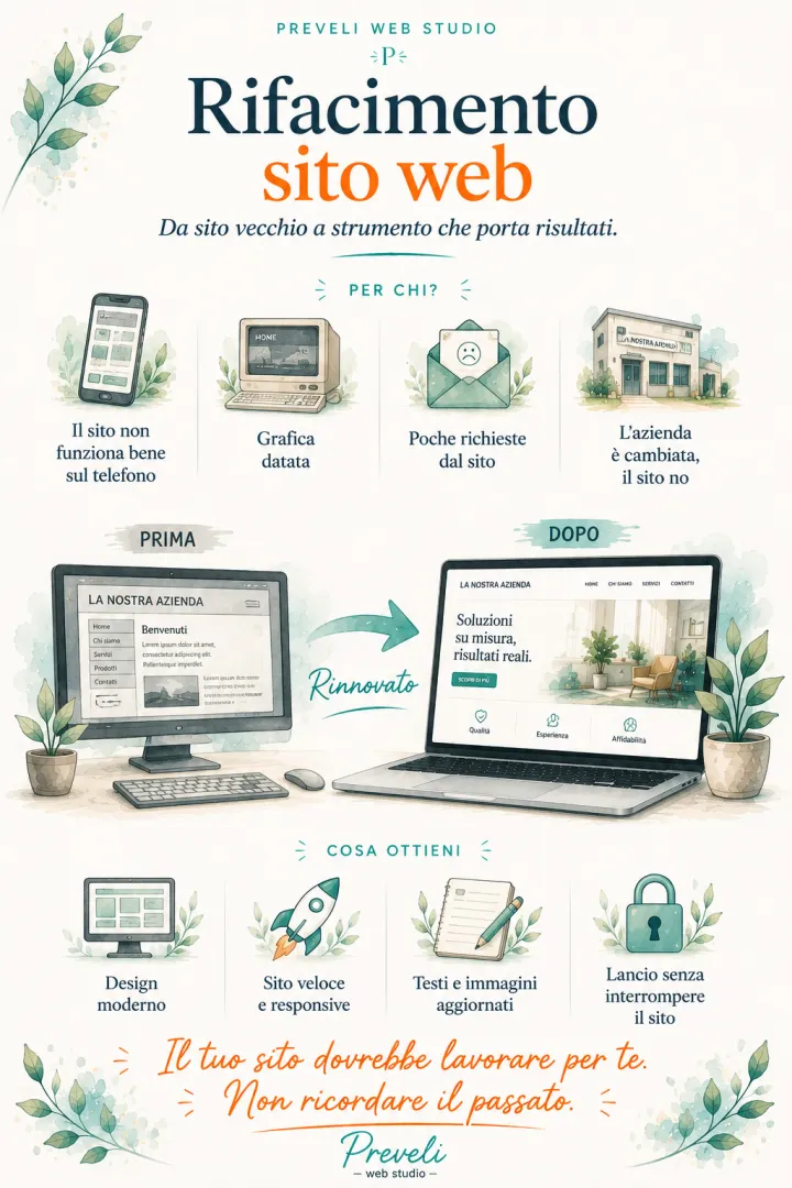 Rifacimento sito: quando ha senso rispetto a partire da zero
